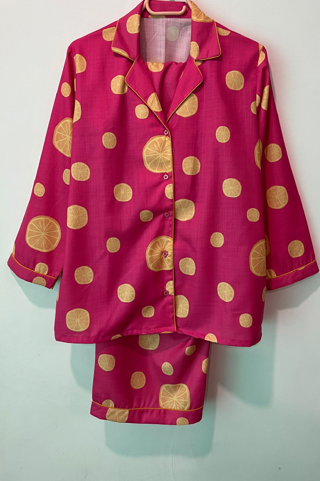 Lemon Printed Pajama Set