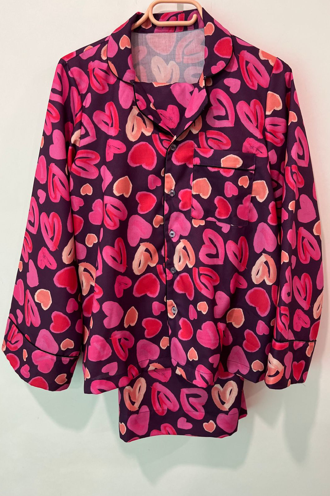 Heart Printed Pajama Set