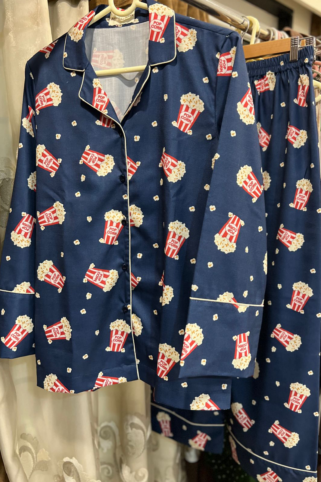 Popcorn Printed Pajama Set