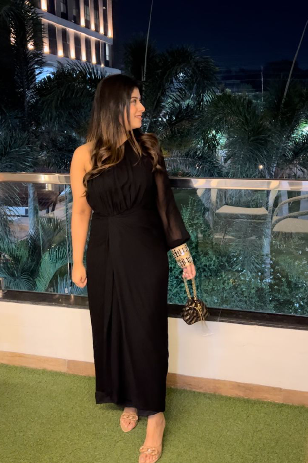 Asymmetrical Draped Dress
