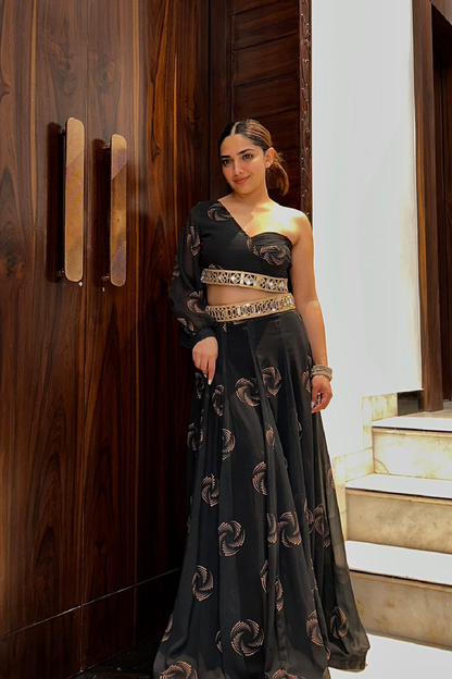 Asymmetrical Lehenga Set